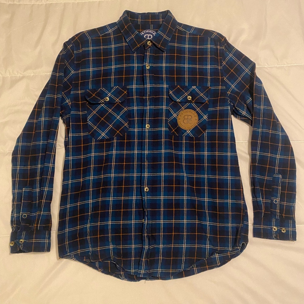 Peticolas Brewing Company plaid men’s shirt size small